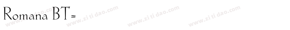Romana BT字体转换